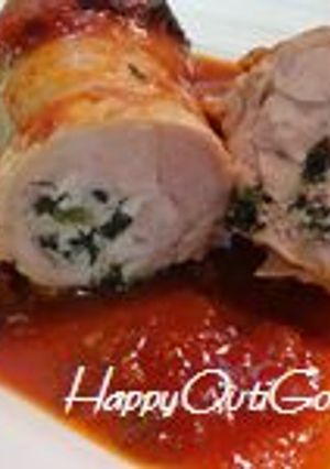 鶏肉ロールのトマトソース煮込み☆-レシピのメイン写真