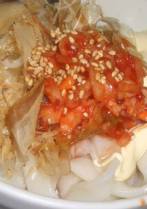 なぜこんなにウマい?　キムチマヨうどん✿-レシピのメイン写真
