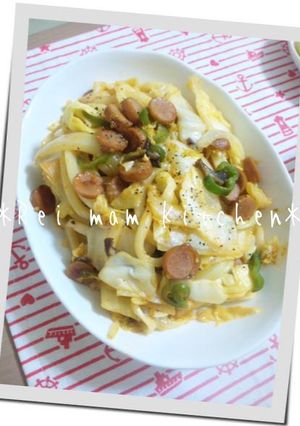 ✿ハマる！ｷﾑﾏヨこってり焼きうどん✿-レシピのメイン写真