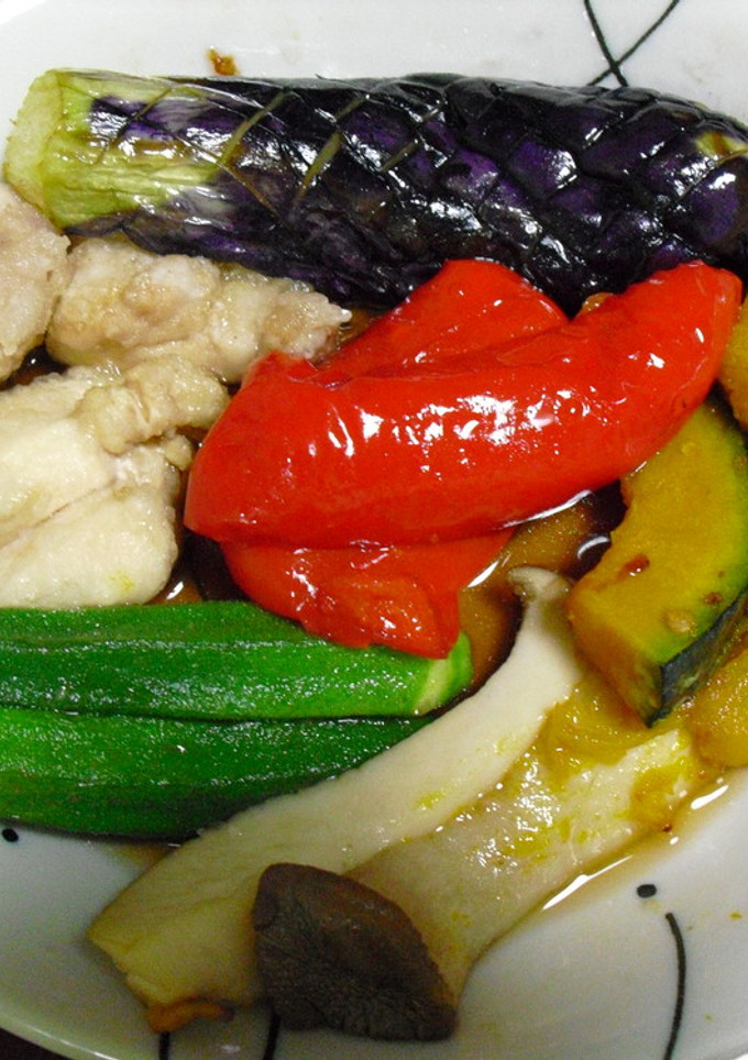 鶏肉と夏野菜の揚げびたし-レシピのメイン写真