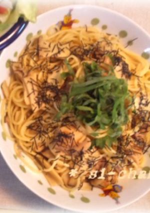 大葉たっぷり♥鶏肉ときのこの和風パスタ♫-レシピのメイン写真