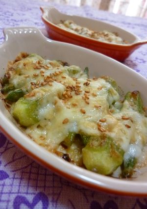 ✪おくらのゴマ味噌チーズ焼き✪-レシピのメイン写真