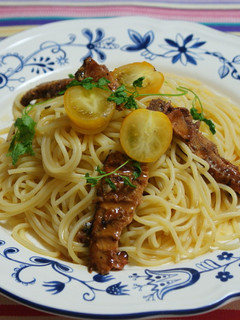 秋刀魚の蒲焼き&トマトの冷製パスタ♪-レシピのメイン写真