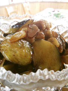 ☺鶏皮とナスのにんにく炒め煮☺-レシピのメイン写真