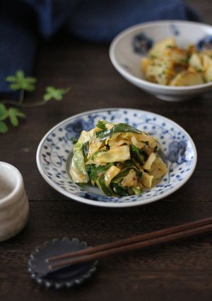 きゃべつとにらのみそ＆食べるラー油和え-レシピのメイン写真