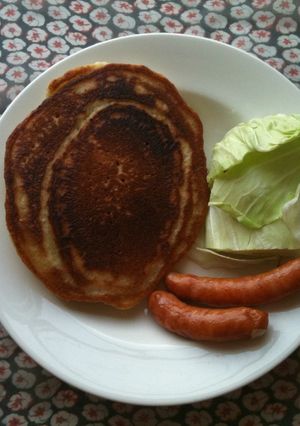 卵なし！牛乳なし！簡単バナナパンケーキ-レシピのメイン写真