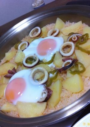 無水鍋 なんちゃってパエリヤ-レシピのメイン写真