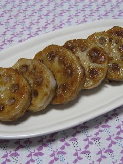 簡単☆れんこんの甘辛はさみ焼き♪-レシピのメイン写真