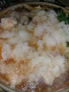 鶏と揚げ餅のみぞれ鍋-レシピのメイン写真