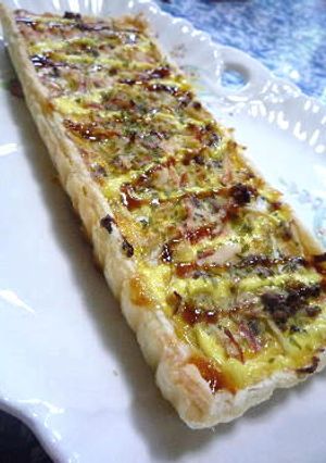 パイシートで手軽に　お好み焼き風キッシュ-レシピのメイン写真