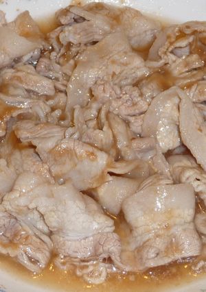 【 豚肉梅ソース和え。】-レシピのメイン写真