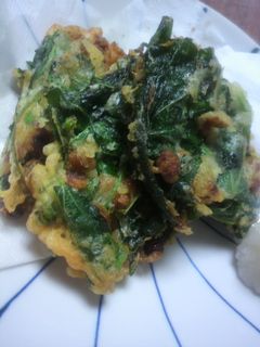 モロヘイヤと納豆の天ぷら-レシピのメイン写真