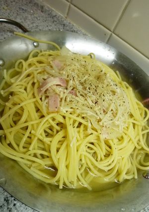 簡単！えのきとベーコンのスープパスタ-レシピのメイン写真