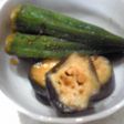 レンジで簡単オクラと茄子の煮浸し