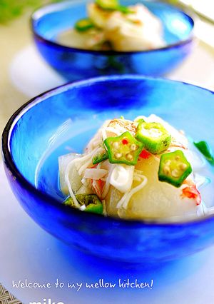 冬瓜と蟹かまぼこのオクラあん（煮物）-レシピのメイン写真