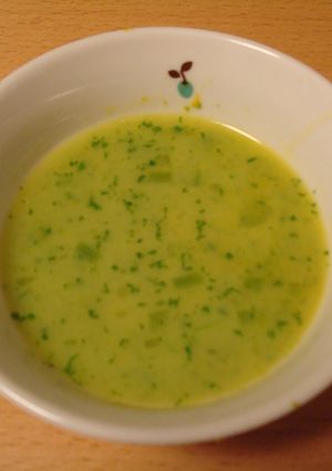 【猫ごはん】黄緑色の野菜スープ-レシピのメイン写真