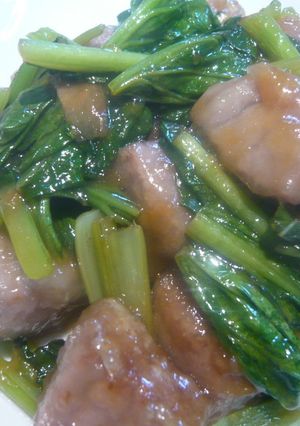 マグロと小松菜の梅甘酢炒め-レシピのメイン写真