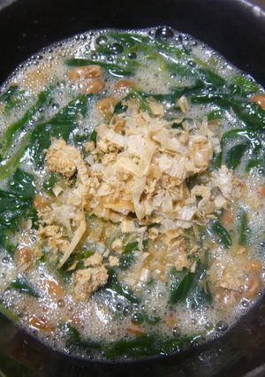 激うま！！モロヘイヤの納豆卵☆-レシピのメイン写真