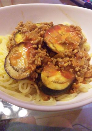簡単ナスとひき肉のパスタ-レシピのメイン写真