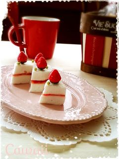 キャラ弁に❤はんぺんショートケーキ-レシピのメイン写真