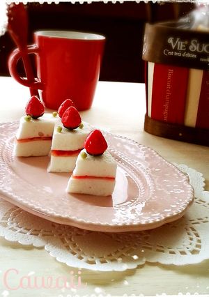 キャラ弁に❤はんぺんショートケーキ-レシピのメイン写真