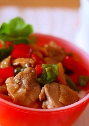 ♡鶏もも肉とカラフル野菜のうまうま丼♡-レシピのメイン写真