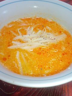 簡単♪もやしで担担麺(坦々麺)風スープ-レシピのメイン写真