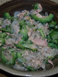 ゴーヤとツナと玉ねぎの和え物-レシピのメイン写真