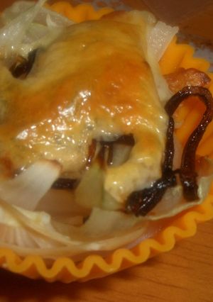 玉ねぎ＆ちくわの　塩こんぶでグラタン風-レシピのメイン写真