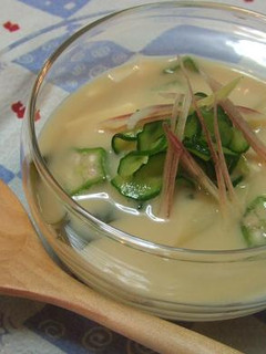 からし風味☆冷製☆豆乳味噌汁-レシピのメイン写真