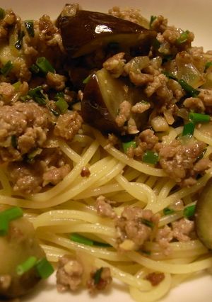 塩麹さんで☆簡単ひき肉となすのパスタ-レシピのメイン写真