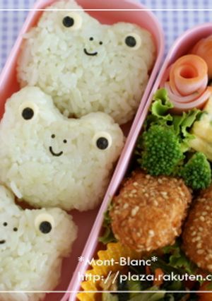 子供が喜ぶ弁当☆かえるトリオおにぎり-レシピのメイン写真