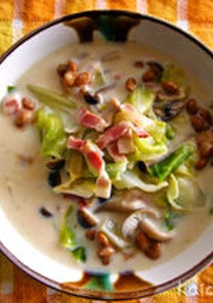 便秘解消★キャベツの納豆スープ-レシピのメイン写真