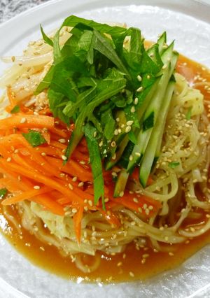 もりもり野菜の韓国風~冷やし麺-レシピのメイン写真