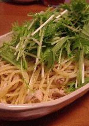 鶏肉と水菜のぺペロンチーノ-レシピのメイン写真