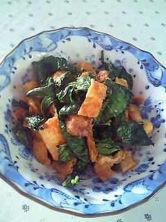 モロヘイヤとお揚げの炒め物-レシピのメイン写真