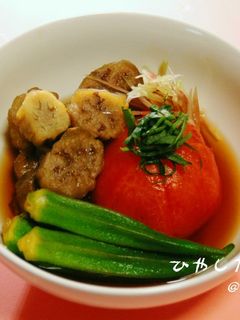 あっさりヘルシー☆夏野菜の冷やしダシ☆-レシピのメイン写真