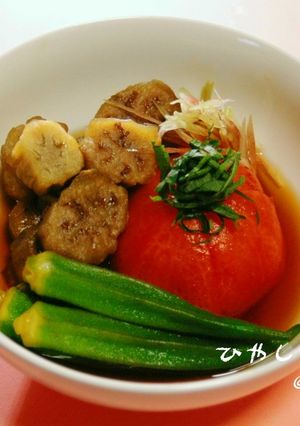 あっさりヘルシー☆夏野菜の冷やしダシ☆-レシピのメイン写真