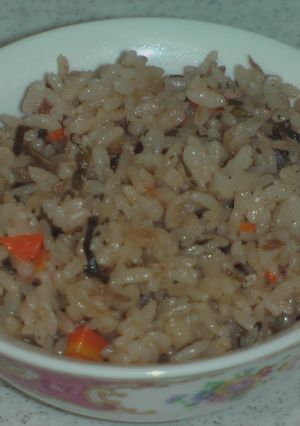 塩コンブと梅干しの炊き込みご飯-レシピのメイン写真