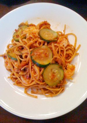 エビとズッキーニのパスタ-レシピのメイン写真