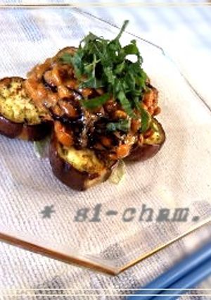 ❀子持ち昆布納豆 on やわらか茄子❀-レシピのメイン写真