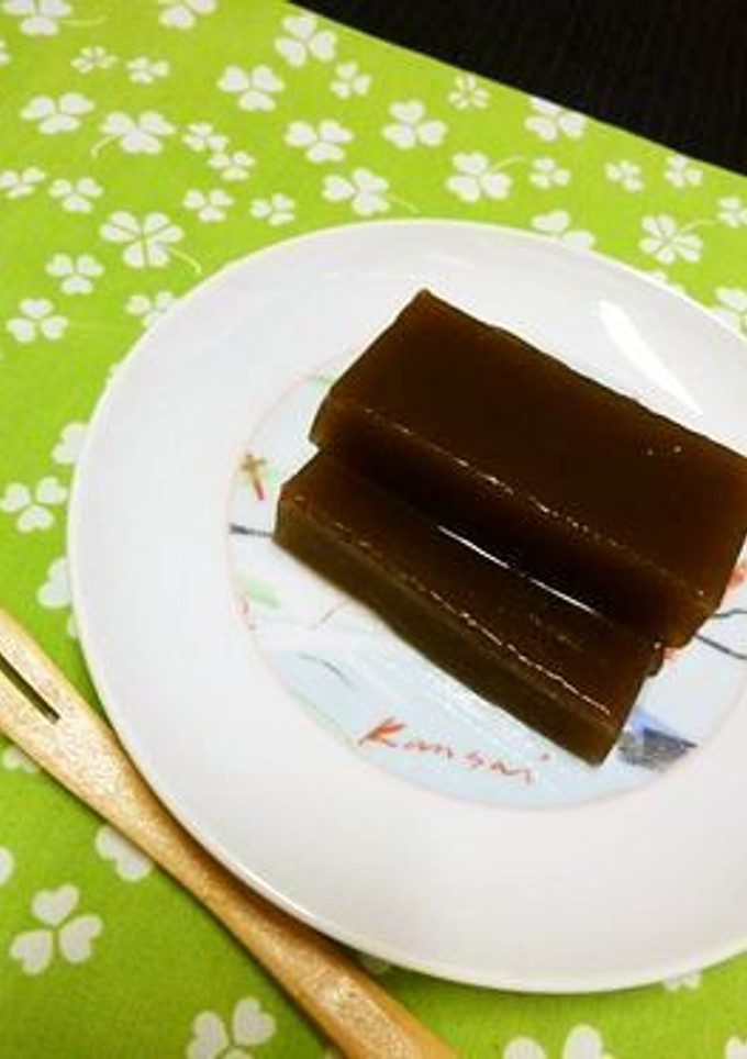 福井の冬～コタツで水ようかん（黒糖使用）-レシピのメイン写真