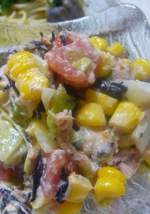 ひじきとカラフル野菜のサラダ-レシピのメイン写真