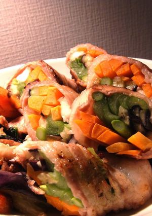 ✿野菜のお手軽豚ロール✿~15分で♪-レシピのメイン写真