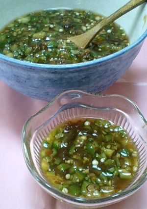 食欲増進!!おくらのソース-レシピのメイン写真