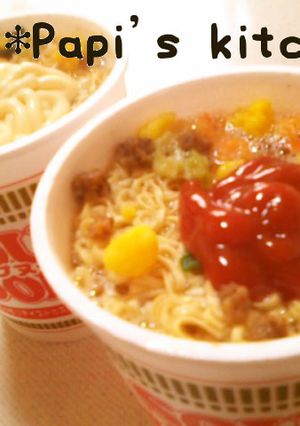 美味しいよ♪カップヌードルにプラスα-レシピのメイン写真