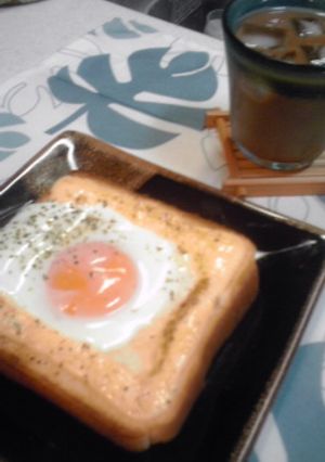 ガツンと食べよ♪簡単マヨたまトースト-レシピのメイン写真