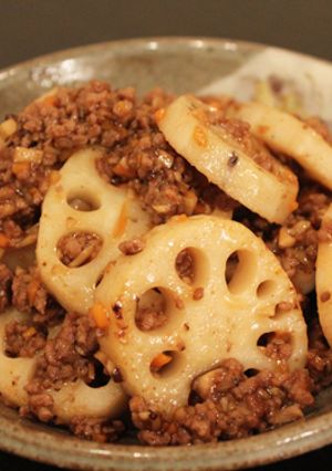れんこんのひき肉炒め-レシピのメイン写真