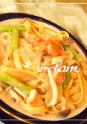 ★　香ばしい海老クリームパスタ　★-レシピのメイン写真