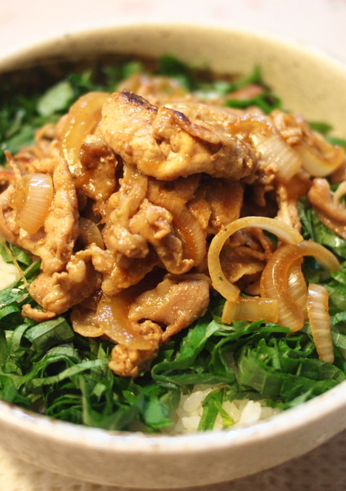 ゆず胡椒と大葉のさっぱり豚丼-レシピのメイン写真